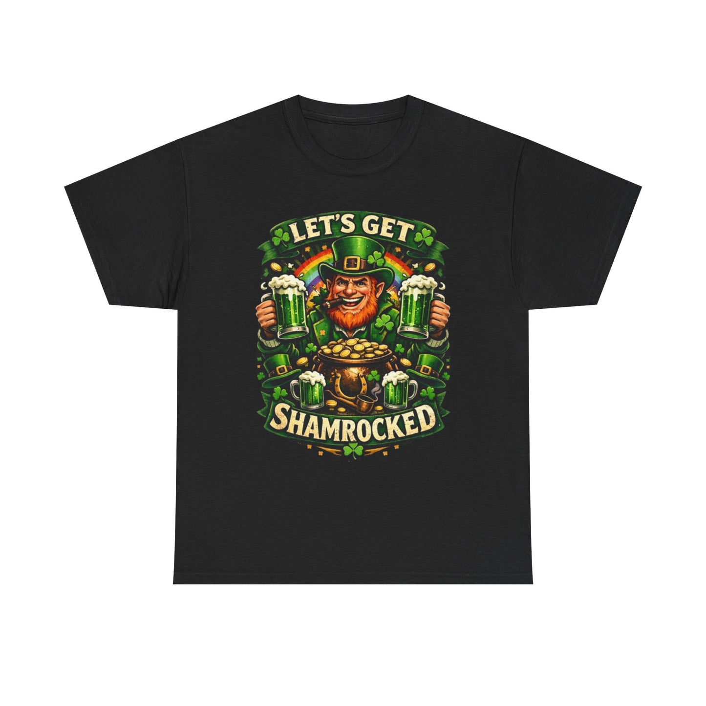 Lets Get Shamrocked T-Shirt | Leprechaun Beer St. Patrick's Day Tee