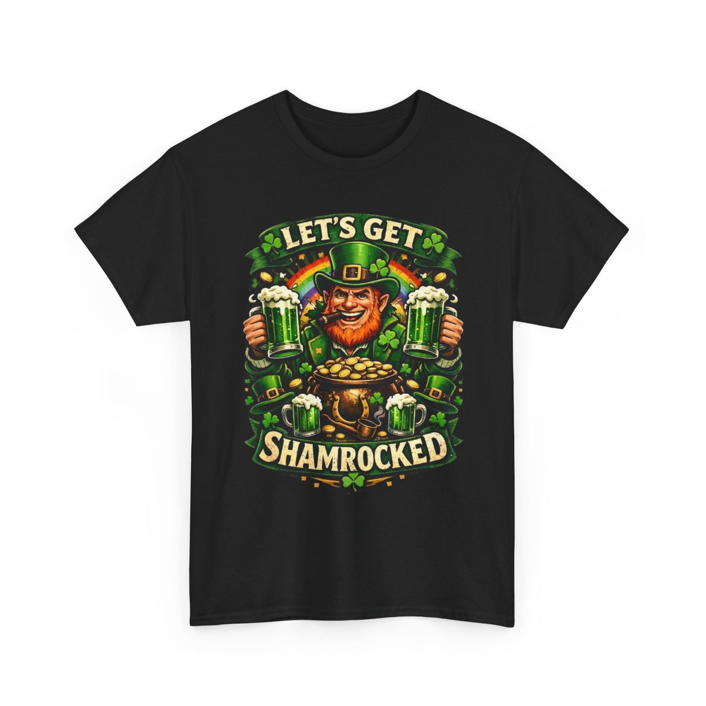 Lets Get Shamrocked T-Shirt | Leprechaun Beer St. Patrick's Day Tee