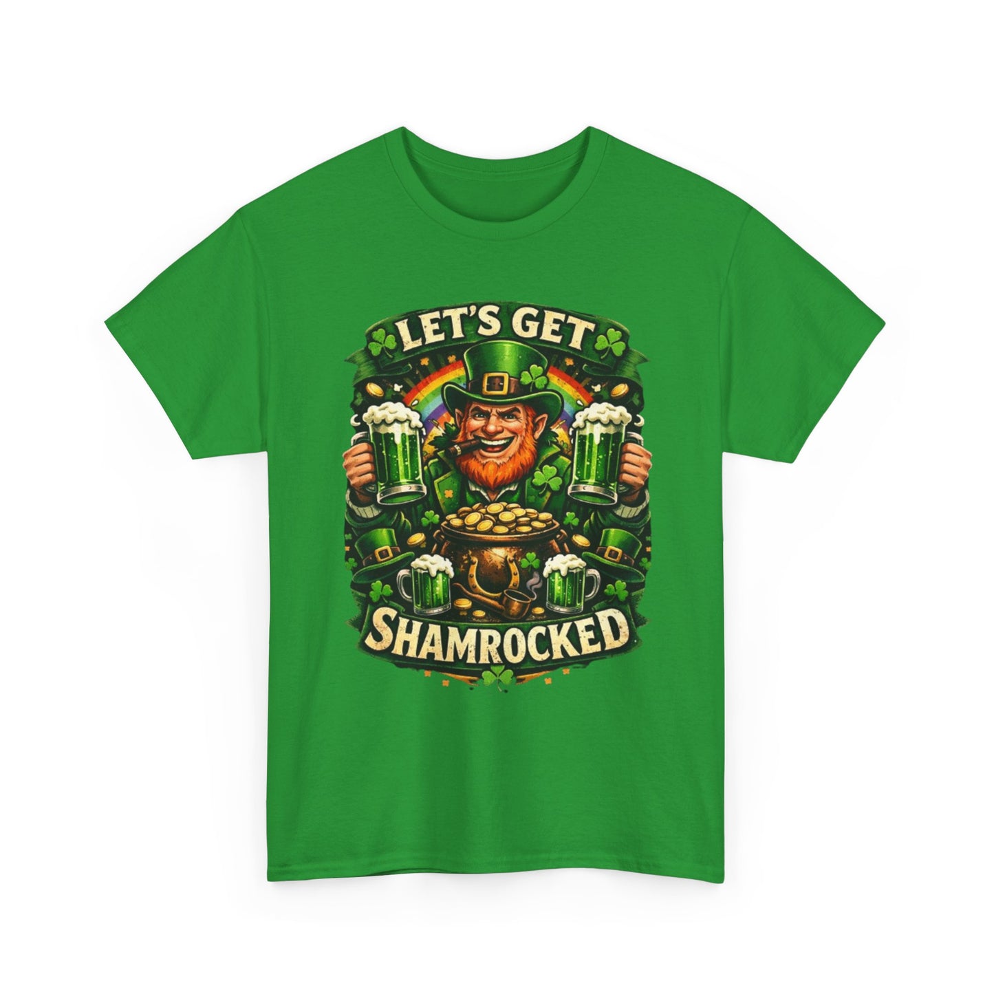 Lets Get Shamrocked T-Shirt | Leprechaun Beer St. Patrick's Day Tee