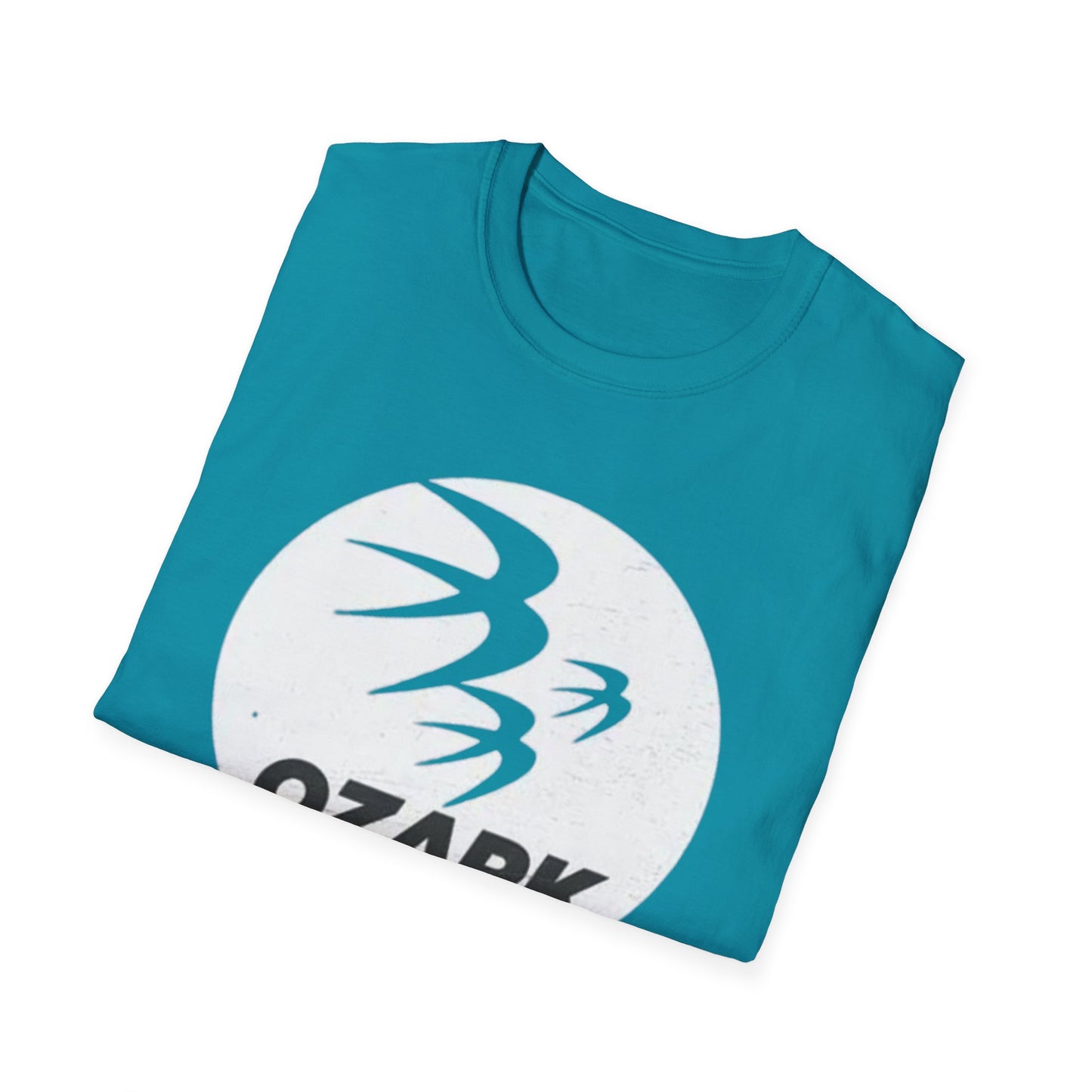 Ozark Airlines Logo T-Shirt | Retro Airline Graphic, Teal Crew Shirt