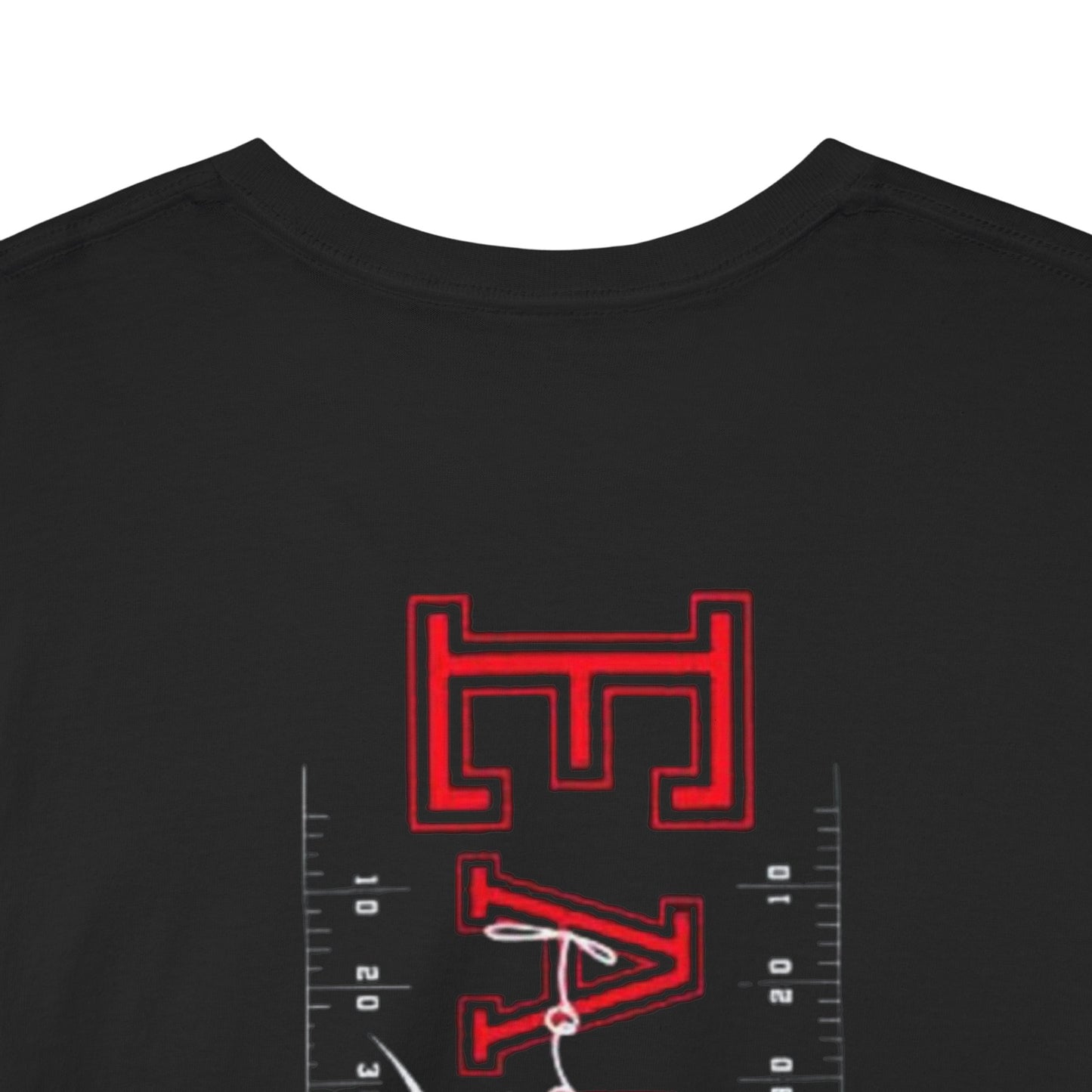 Eagles Vertical Back Logo Tee | Football Team Spirit, Red Black Design