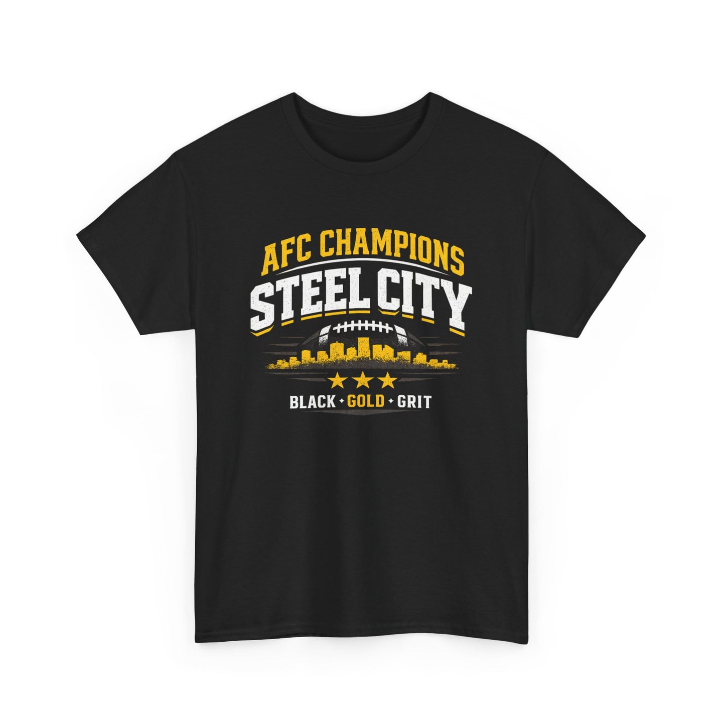 Steel City Black & Gold AFC Championship Tee | Football Pride, City Team Shirt