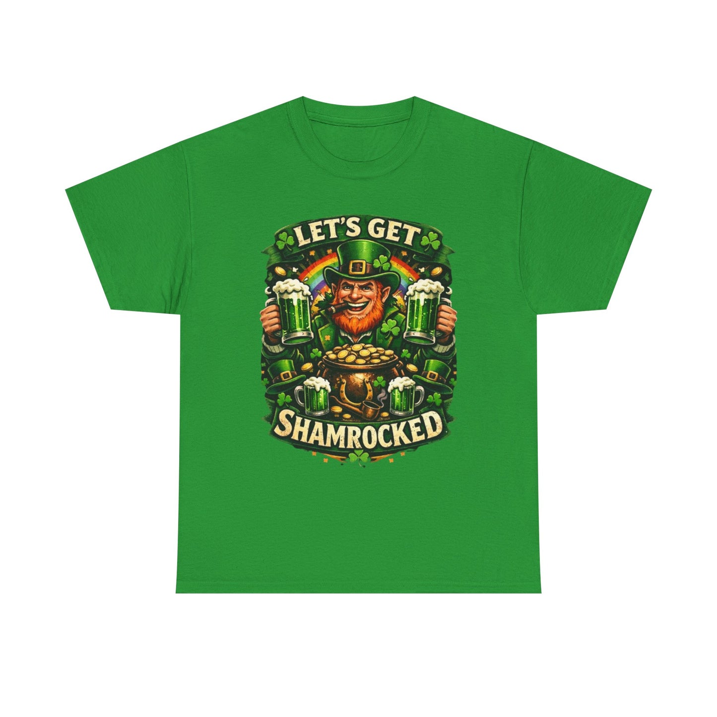Lets Get Shamrocked T-Shirt | Leprechaun Beer St. Patrick's Day Tee